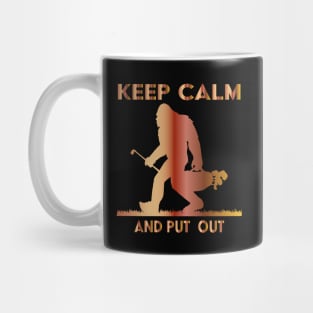 Big Foot - Keep Calm and Put Out- for Golf Player Mug